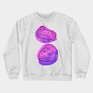 Watercolor Cake Slices Crewneck Sweatshirt